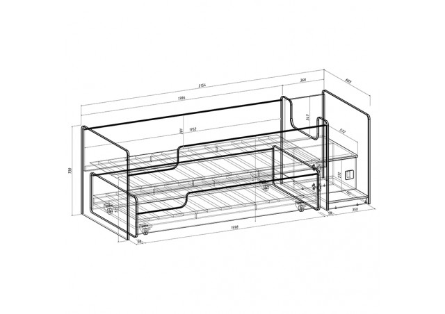 Детская выкатная кровать Легенда К302.41 в Волжске